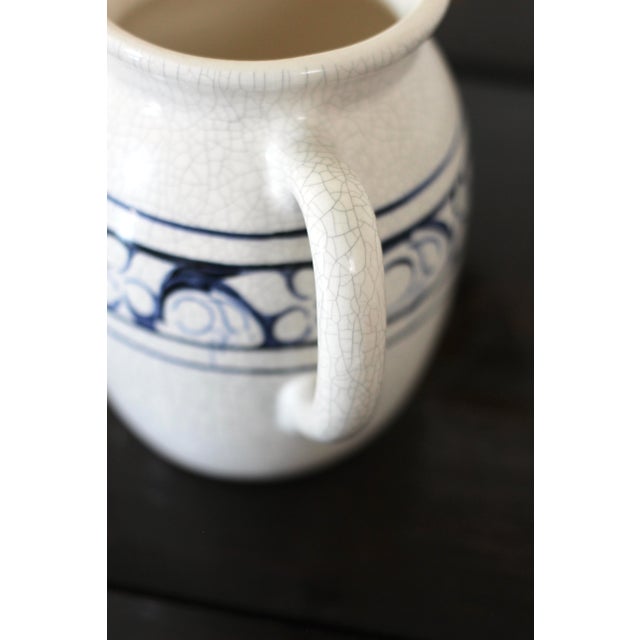 Off-white Dedham Style Rabbit Pitcher For Sale - Image 8 of 12