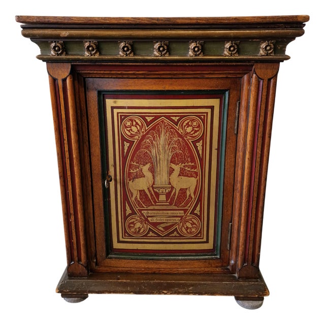 Small Antique Cabinet in Oak For Sale