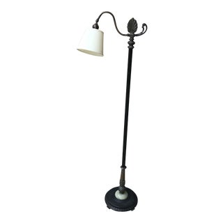 Victorian Mid-Century Bridge Arm Floor Lamp For Sale