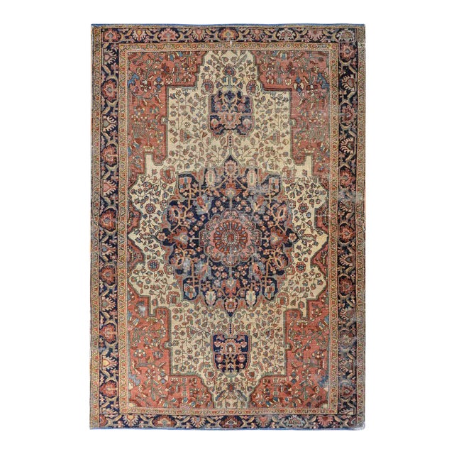 Early 20th Century Sarouk Farahan Rug For Sale