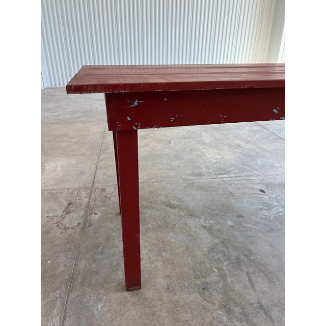 Early 20th Century Antique Farmhouse Table Island, Rectangle For Sale - Image 9 of 11