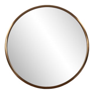 Yorkville Brass Small Round Mirror For Sale