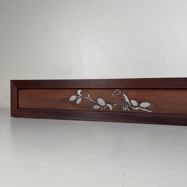 Japanese Wooden Ranma Panels with Birds, 1930s, Set of 2 For Sale - Image 10 of 16