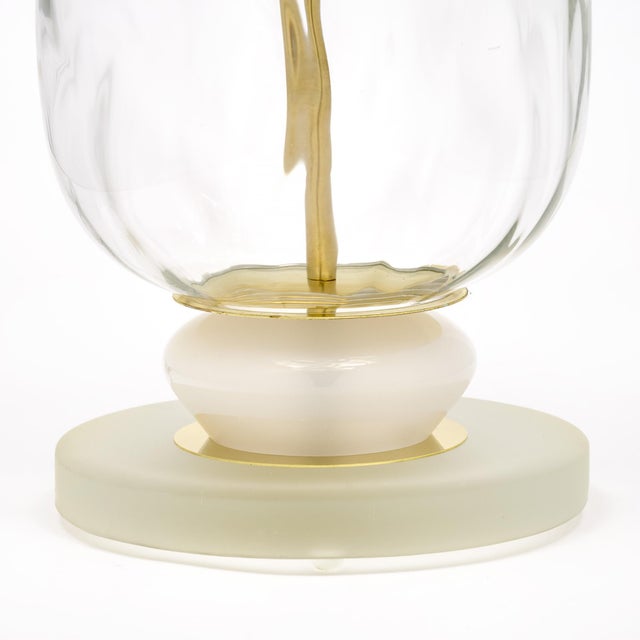 Venetian Glass Modernist Pair of Lamps, Murano, Italy - a Pair For Sale In Austin - Image 6 of 9