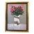 Red Bouquet in a White Vase", by S. Burr, Oil on Canvas For Sale