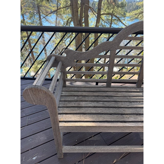 Vintage Teak Garden Bench For Sale In Palm Springs - Image 6 of 17