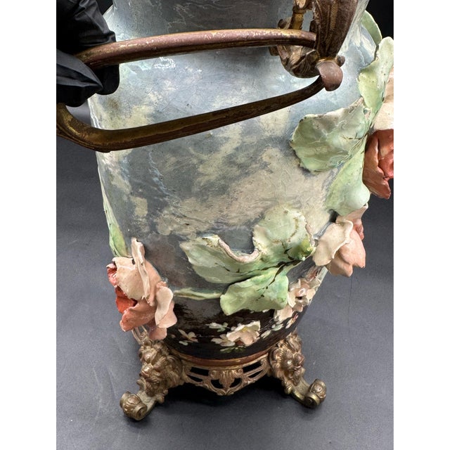 19th C French Barbitone Vase 17” H For Sale - Image 16 of 17