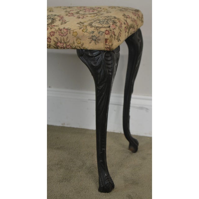 Antique Rococo Style Iron Leg Vanity Bench For Sale - Image 10 of 13
