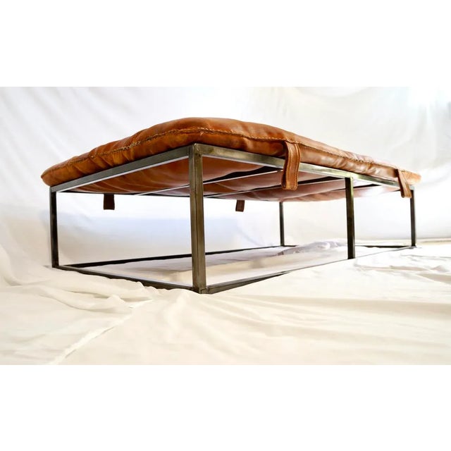 Vintage Leather Gym Mat Coffee Table For Sale - Image 12 of 13