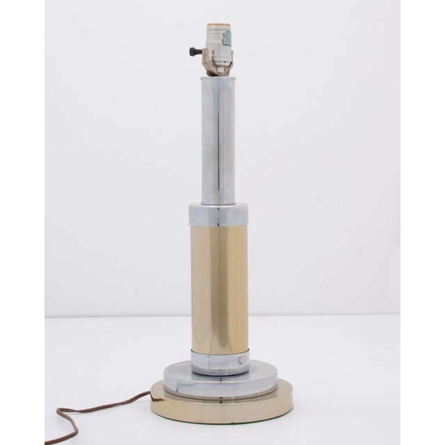 Mutual Sunset Lamp Manufacturing Company Table Brass Chrome 1970s Chairish