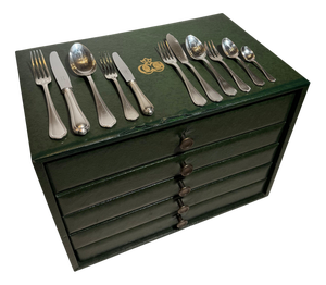 Silver-Plated Spatours Cutlery Service with Box from Christofle, Set of 144