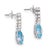 Vintage 6.60 Carat Aquamarine Diamond Platinum Drop Earrings, A Pair For Sale - Image 4 of 6