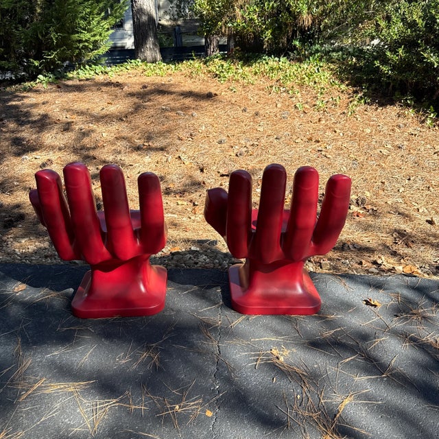 Plastic Mid-Century Modern Hand Form Chair ~ a Pair For Sale - Image 7 of 9