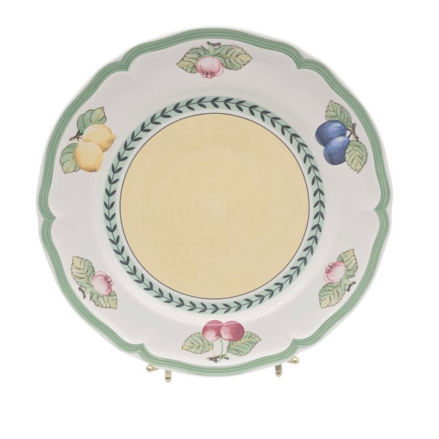 Traditional Vintage Villeroy & Boch Porcelain French Garden Fleurence Dinner Plates, Germany 10.5" For Sale - Image 3 of 6