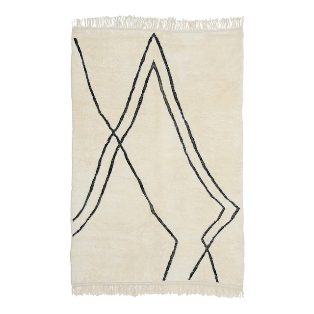 Hand-Knotted Wool Rug by Azele Studio For Sale