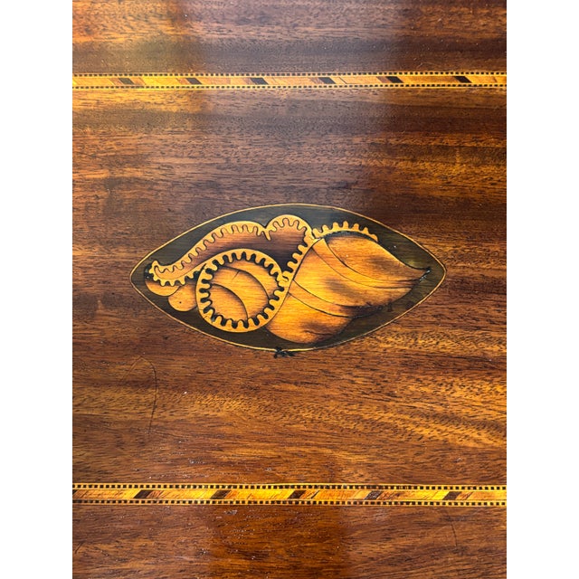 Antique English Box With Shell Design Inlay For Sale - Image 9 of 12