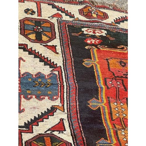 Colourful Kurdish Rug, 1890s For Sale - Image 4 of 18