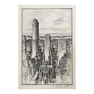 1948 Alexander Stern New York City Etching For Sale