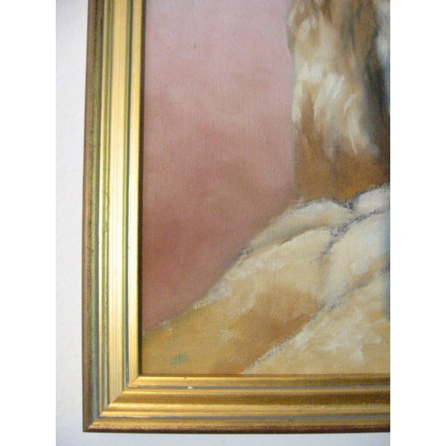 1980s Chinese Child Prayer Inspired Framed Portrait Oil on Canvas For Sale - Image 10 of 18