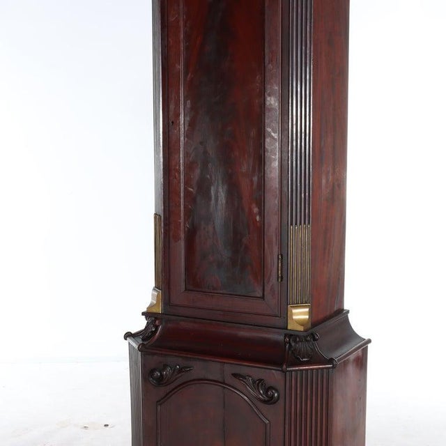Brown Antique J. E. Caldwell & Co, Philadelphia Mahogany Tall Case Clock C1890 For Sale - Image 8 of 18