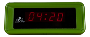 Vintage Space Age Green LED Digital Alarm Clock from Meister Anker, Germany, 1970s