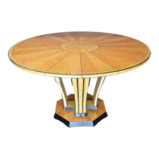 Italian Art Deco Inlaid Satinwood Table For Sale