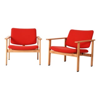 Danish Armchairs attributed to Fritz Hansen, 1960s, Set of 2 For Sale