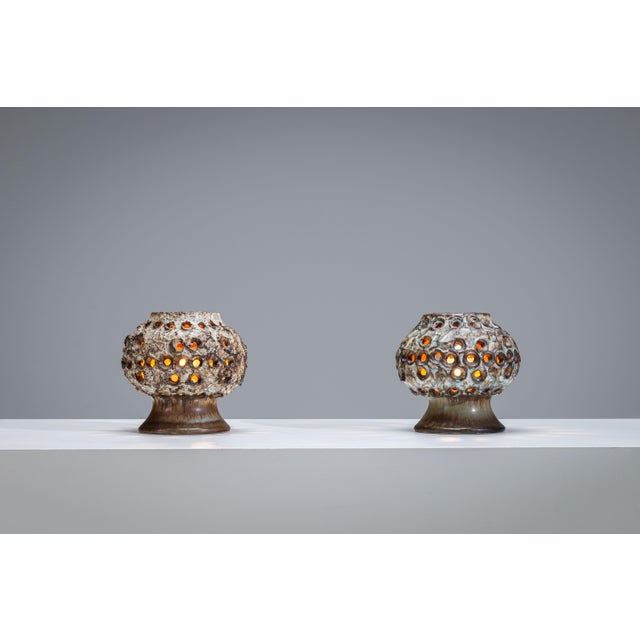 Ceramic Ceramic Table Lamps by Bruno Karlsson for EGO Stengods Atelje, 1960s, Set of 2 For Sale - Image 7 of 18