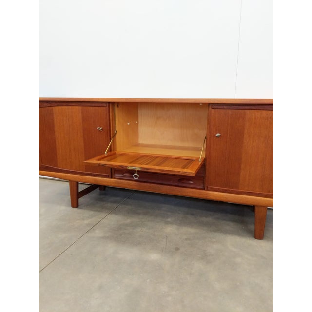 Vintage Mid Century Modern Teak Credenza For Sale - Image 9 of 10