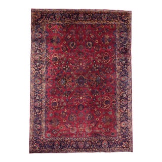Antique Persian Yazd Rug - 10'10 x 15'01 For Sale