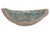 A California Pottery ceramic faux bois asymmetrical console bowl in a vibrant turquoise and brown drip style glaze. This...