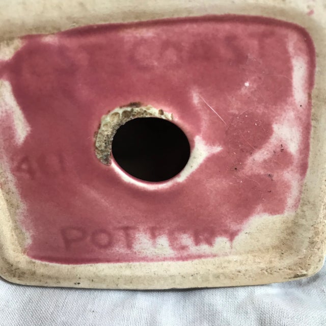 Teal California West Coast Pottery Art Deco Stylized Horses Mare & Foal For Sale - Image 8 of 9