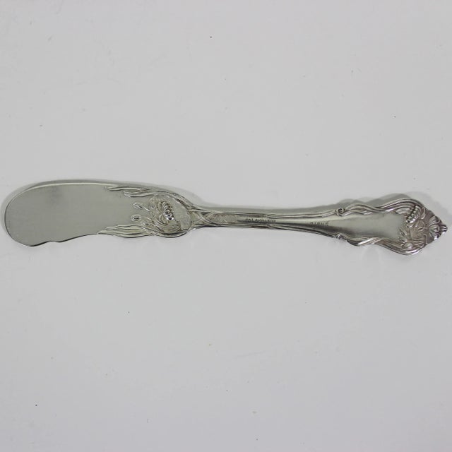 Vintage Silverplate Art Nouveau Butter Spreader Knife For Sale - Image 4 of 8