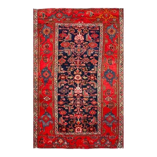 Early 20th Century Antique Persian Malayer Rug, 3'7" X 5'7" For Sale