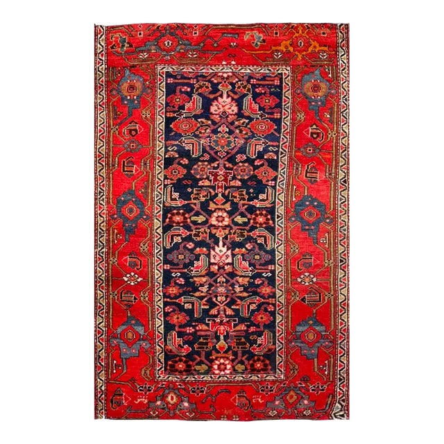 Early 20th Century Antique Persian Malayer Rug, 3'7" X 5'7" For Sale