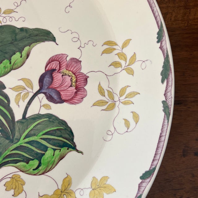 Late 19th Century Antique 1800s Wedgwood Wanderlust Water Lily Platter For Sale - Image 5 of 7