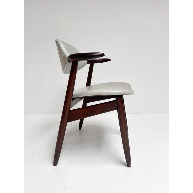 Grey Cowhorn Chair, 1970s For Sale - Image 4 of 13