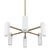 Schwung Odyssey Round Chandelier, 6-Light, Brass Lacquered Burnished Brass, Black Gunmetal, Polished Nickel For Sale