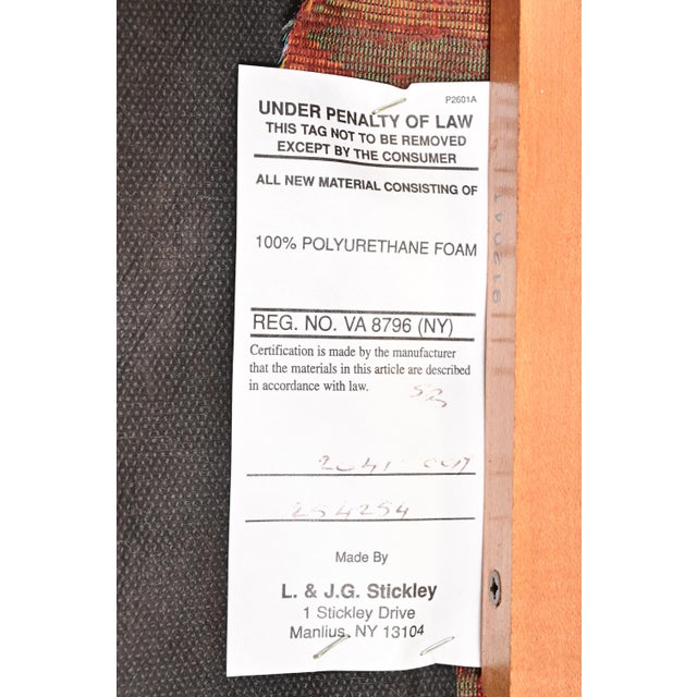 Stickley Mission Arts & Crafts Cherry Wood Side Chairs or Dining Chairs in the Manner of Frank Lloyd Wright, Pair For Sale - Image 12 of 14