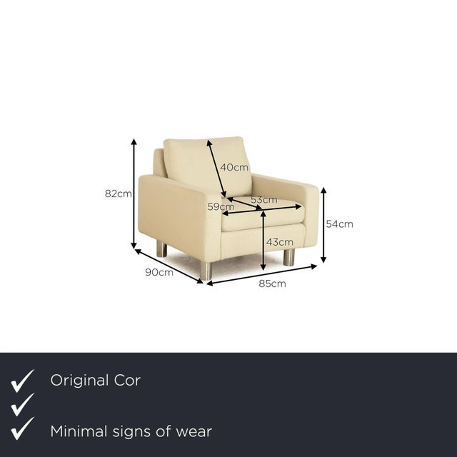 The Cor stool from Conseta is covered in beige genuine leather and stands on silver metal feet. It is characterized by the...