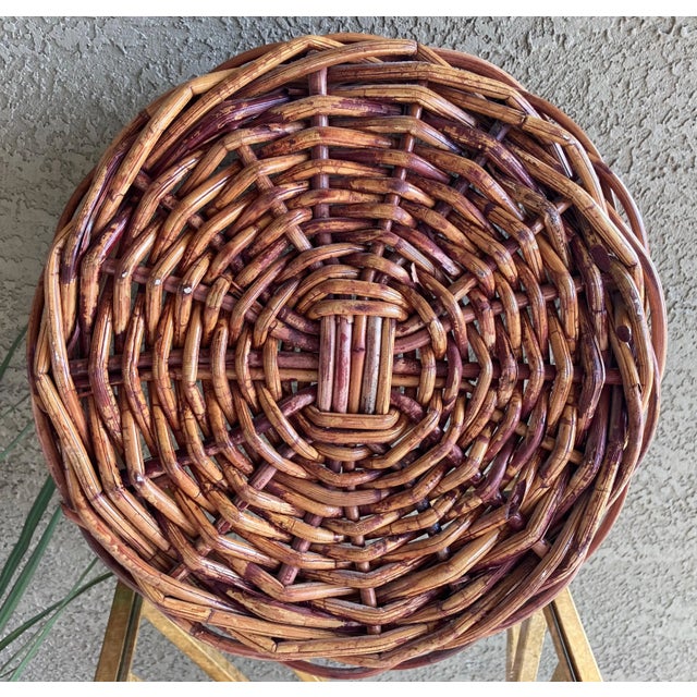 Handwoven Circa 1980 Natural Willow Nesting Baskets - Set of 4 For Sale - Image 10 of 13