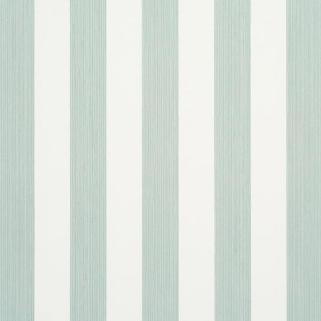 Not Yet Made - Made To Order SAMPLE - Schumacher Edwin Stripe Medium Wallpaper In Eucalyptus For Sale - Image 5 of 5