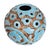 Mid-Century Modern Italian Sgraffito Turquoise Ceramic Tulipiere Vase by Saca For Sale In New York - Image 6 of 10