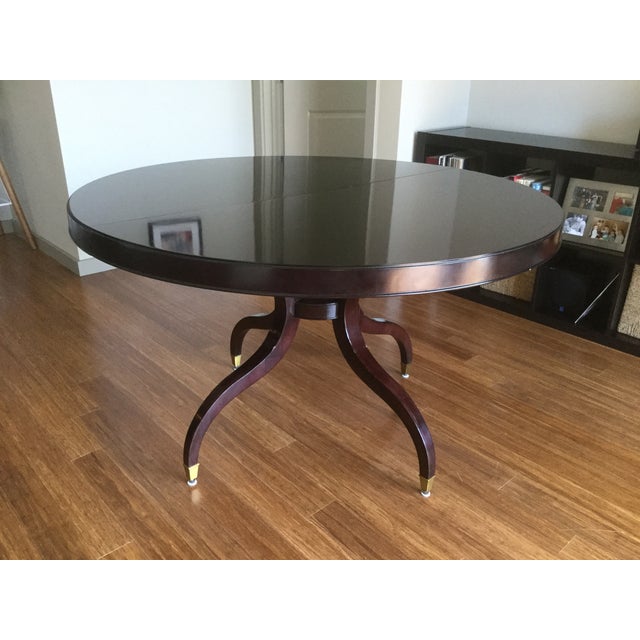 Thomasville Nocturne Round Dining Table & Leaf | Chairish