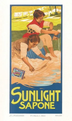 Sunlight Sapone - Vintage Adv Lithograph by L. Metlicovitz - 1900 ca. 1900 ca.