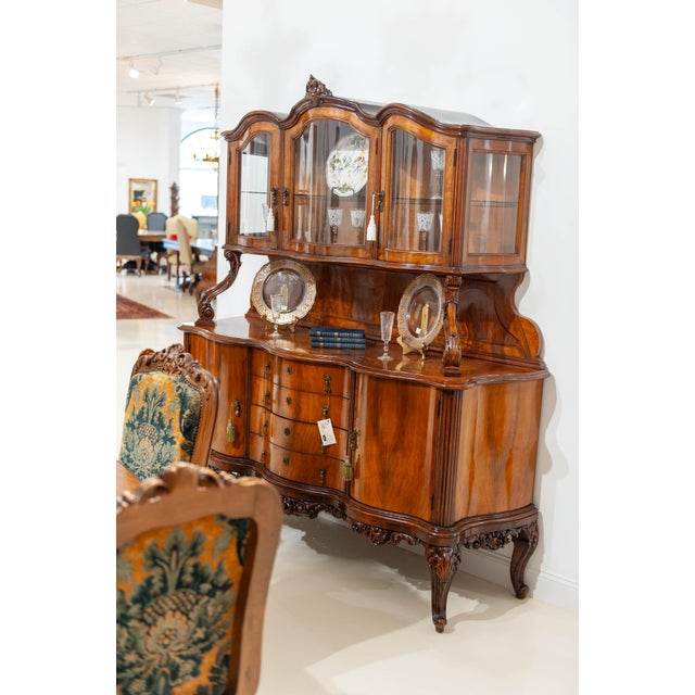 (One of a Kind) Original Italian Antique Buffet and Hutch For Sale - Image 6 of 6