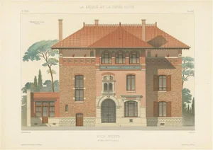 French Villa Weber, 1890s, Paper