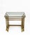 Set of MCM Solid Brass Faux Bamboo Glass Top Nesting Side End Tables Stands For Sale - Image 9 of 15