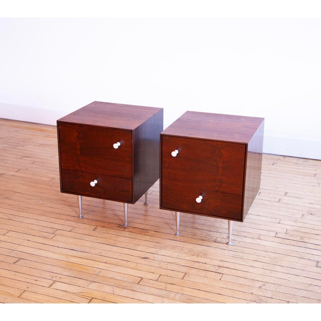 George Nelson Pair of 1950s George Nelson Rosewood Nightstands for Herman Miller, Attributed For Sale - Image 4 of 8