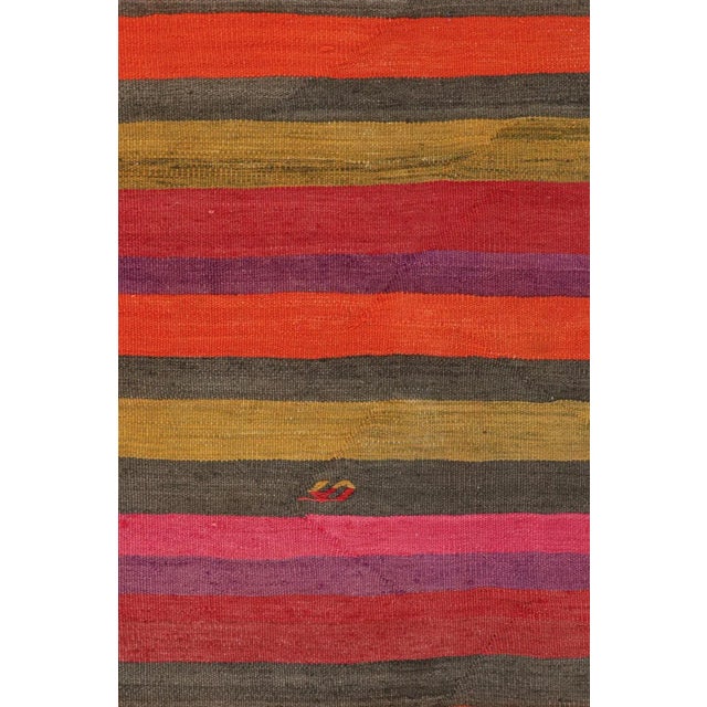 Tribal 1950s Vintage Shahsavan Persian Kilim With Multicolor Stripes, From Rug & Kilim For Sale - Image 3 of 8